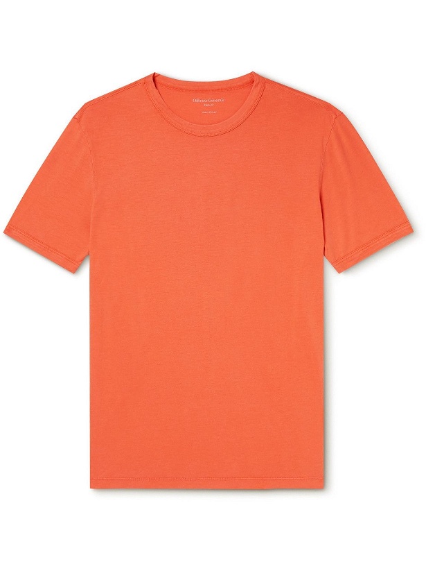 Photo: Officine Générale - Lyocell and Cotton-Blend T-Shirt - Orange