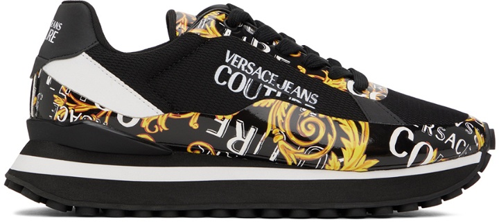 Photo: Versace Jeans Couture Black & Gold Fondo Spyke Sneakers
