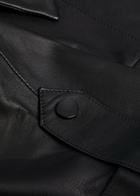 Skiim Eloise Belted Leather Shirt Black