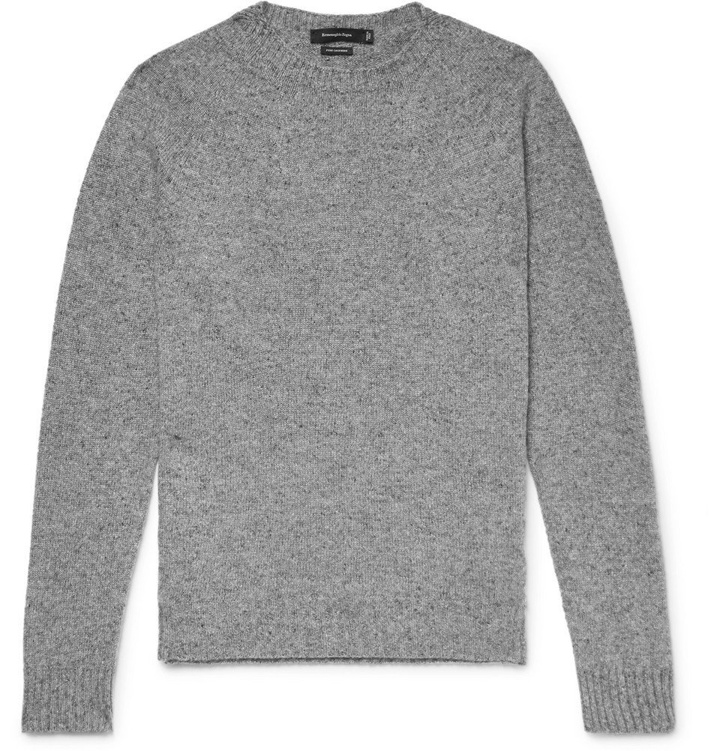 Photo: Ermenegildo Zegna - Slim-Fit Mélange Cashmere Sweater - Men - Gray