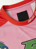 Givenchy - Oversized Logo-Print Mesh T-Shirt - Pink
