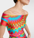 Pucci Printed off-shoulder top