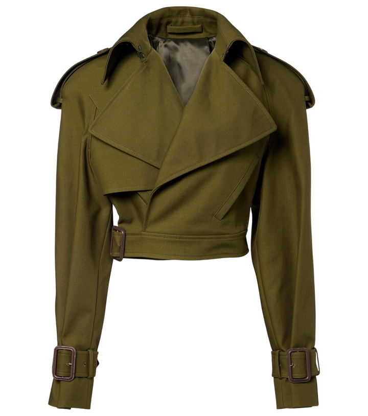 Photo: Wardrobe.NYC Cropped cotton twill trench coat