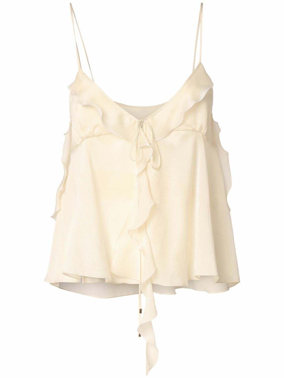 新品◇定価¥119,880 CHLOE SILK TOP'S Chloé Pleated Silk Top | Neutrals | FARFETCH