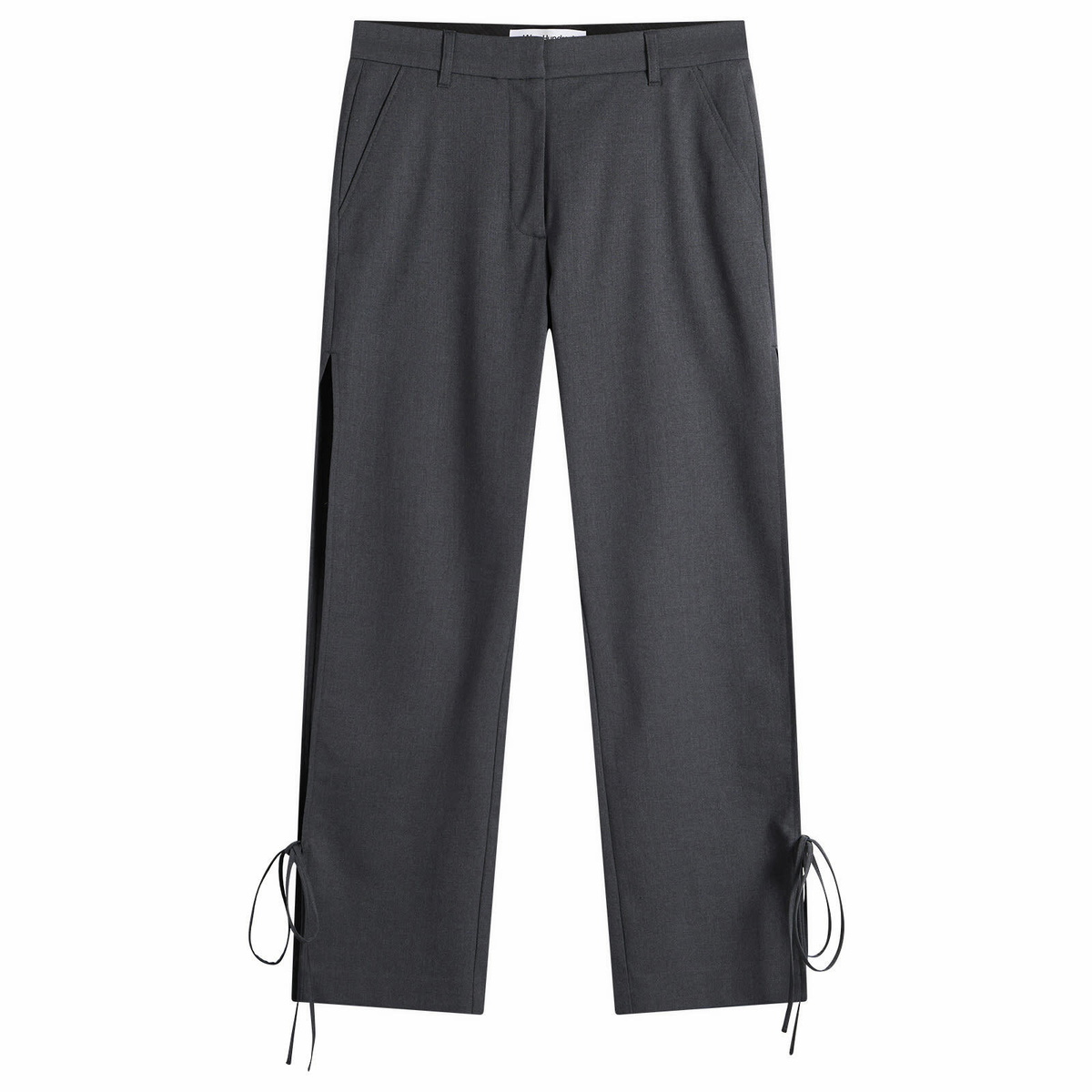 Won Hundred Women's Baggy String Trousers in Dark Grey Melange