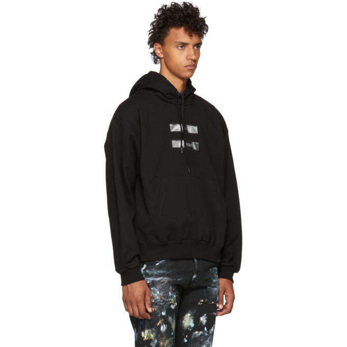 Doublet Black No Image Lenticular Hoodie Doublet