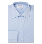 Kingsman - Turnbull & Asser White Double-Cuff Cotton-Twill Shirt - Blue