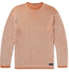 Sease - Ketch Slim-Fit Ribbed Cotton Sweater - Orange