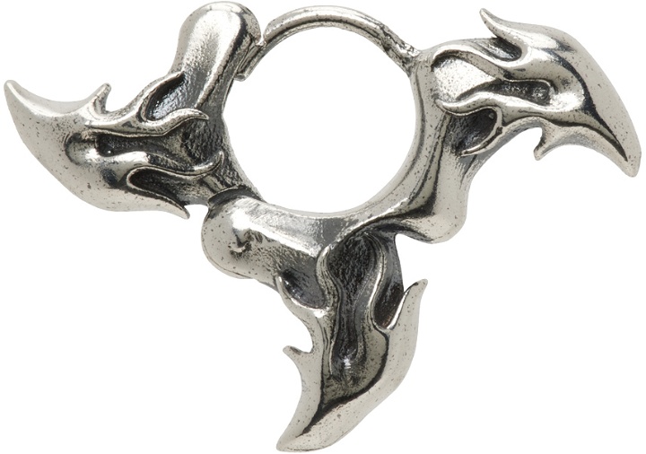 Photo: KUSIKOHC Silver Flame Dagger Single Earring