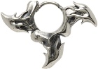 KUSIKOHC Silver Flame Dagger Single Earring
