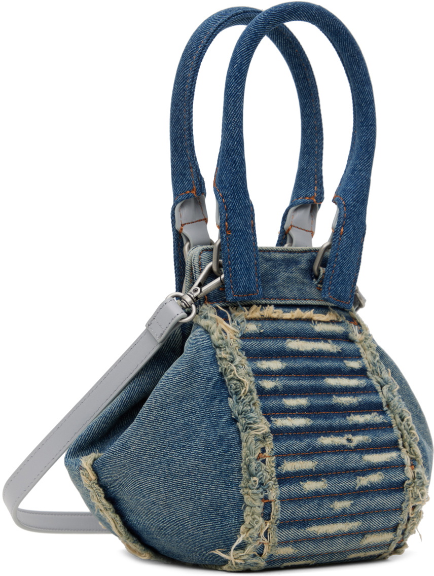 ギフト♪【国内発送★DIESEL】d-vina-xs ハンドバッグ デニム D-VINA-RR XS Woman: Charmed Handbag in solarised Denim