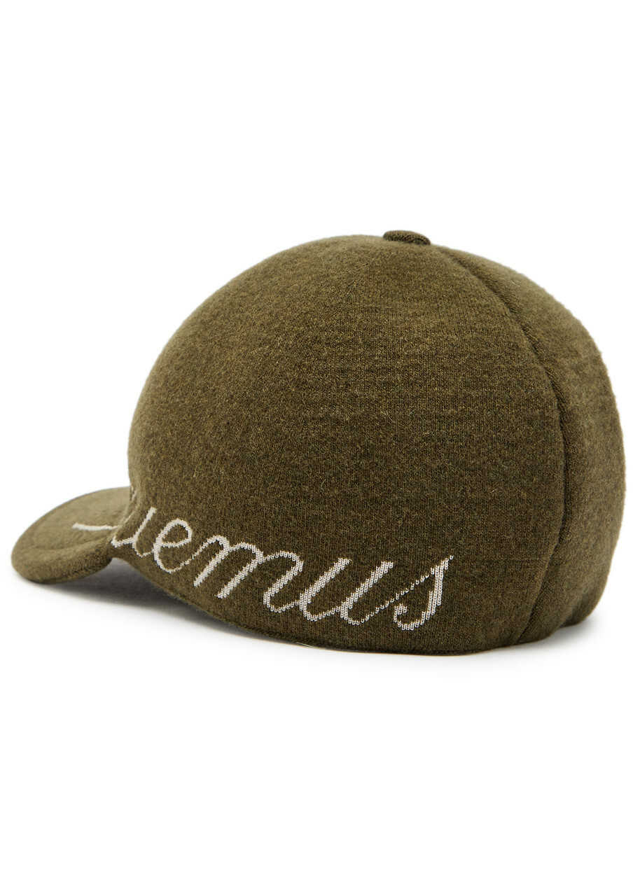 Jacquemus La Casquette Atelier Logo Merino Wool-blend cap Khaki