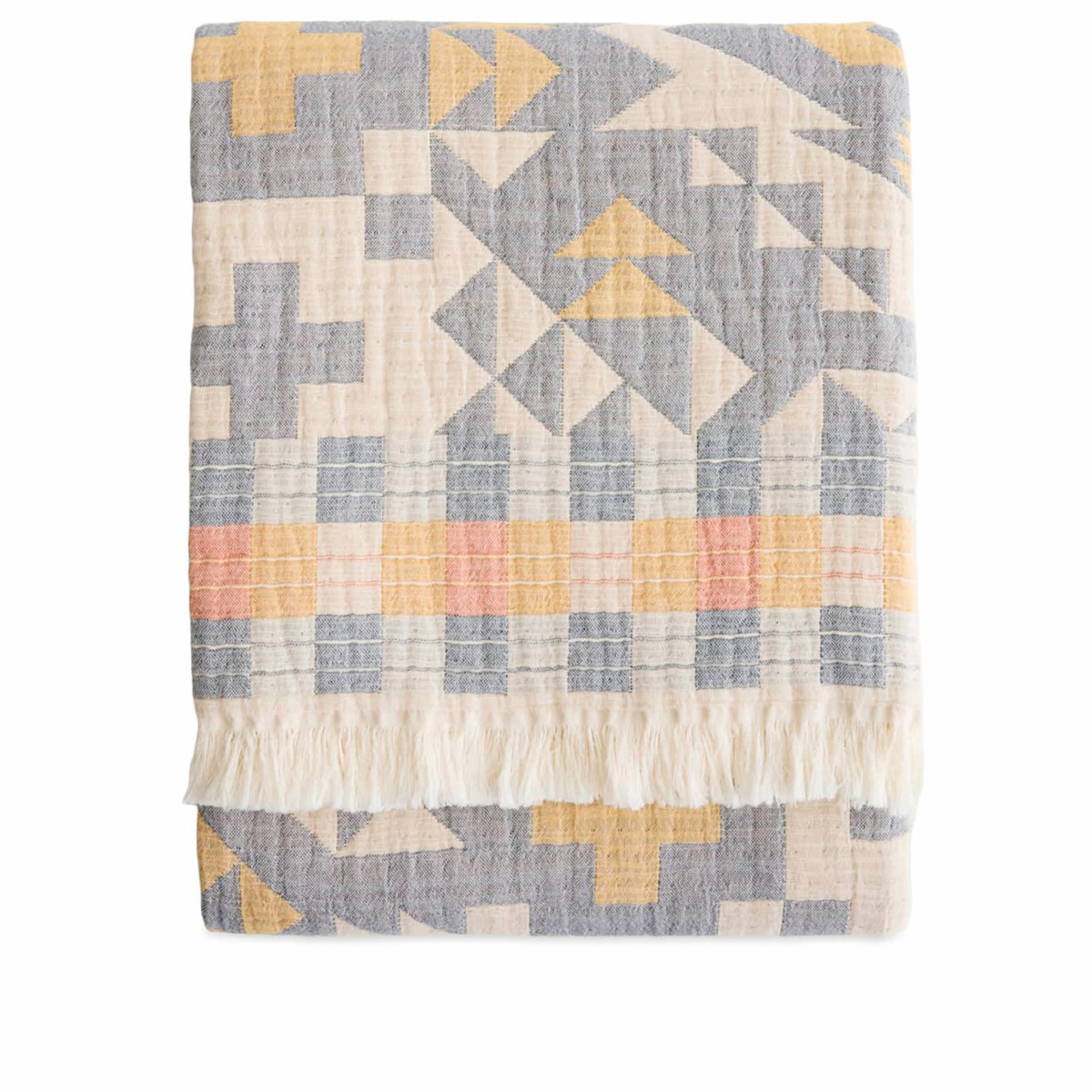 Pendleton Fringed Cotton Throw in Blue Ridge 