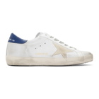 Golden Goose White and Off-White Nubuck Superstar Sneakers