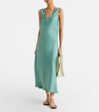 Asceno Provence silk twill slip dress