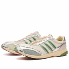 Adidas Adizero Adios OG Sneaker in Cream White/Preloved Green/Dark Brown