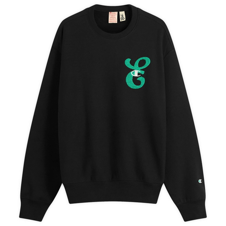 Photo: Champion for E by END. Crew Sweatshirt 'Emerald' in Black