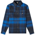 Dickies Men's Nimmons Check Shirt in Dark Navy