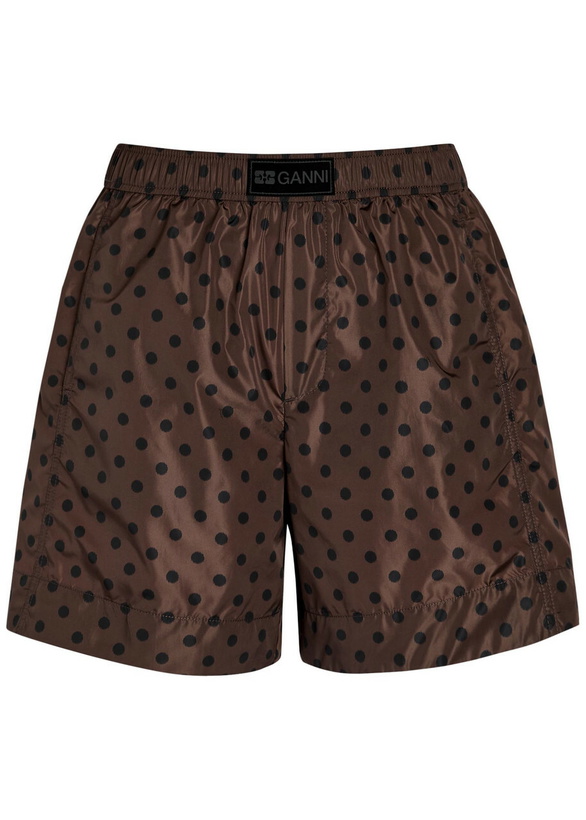 Photo: Ganni Polka dot Shell Shorts Brown