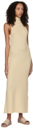 Missing You Already Beige Wool Midi Dress