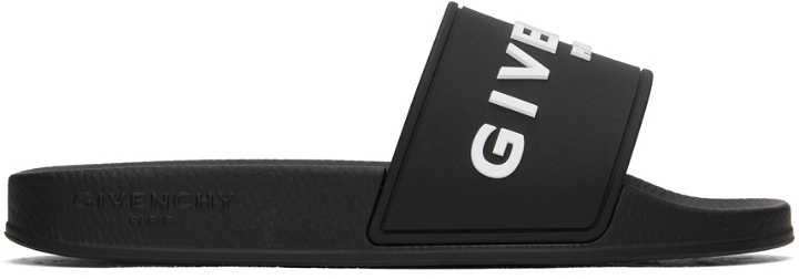 Photo: Givenchy Black Embossed Slides