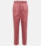 Brunello Cucinelli - High-rise cotton cropped pants