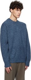YLÈVE Blue Wool & Cashmere Sweater