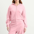 SKIMS Women's Cotton Fleece Classic Zip Up Hoodie in Halite