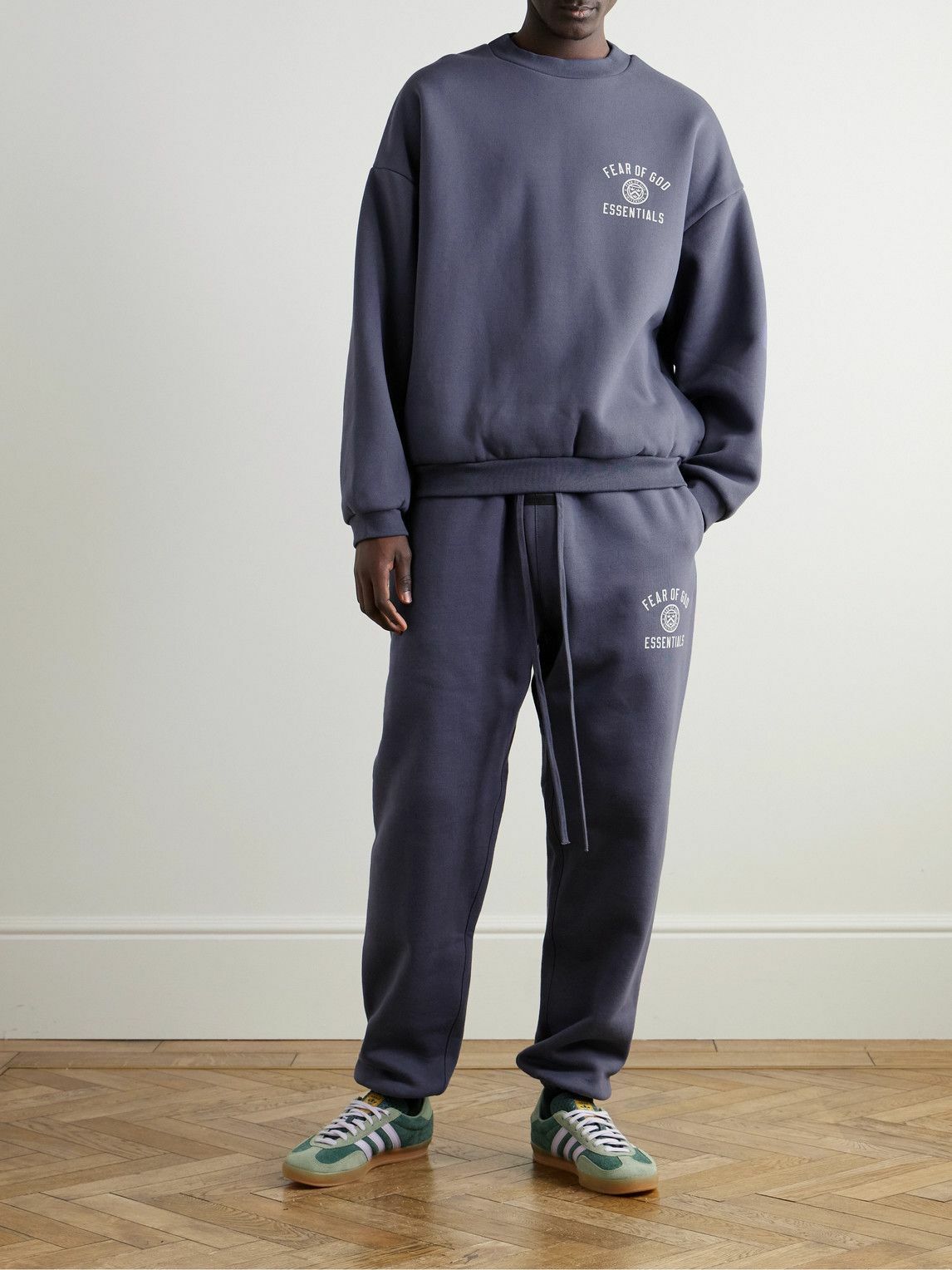 FEAR OF GOD ESSENTIALS - Logo-Print Appliquéd Cotton-Blend Jersey