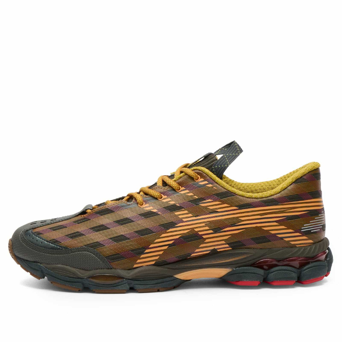 Asics Men's US8-S Gel-SJ33 Sneaker in Black Coffee/Orange Lily
