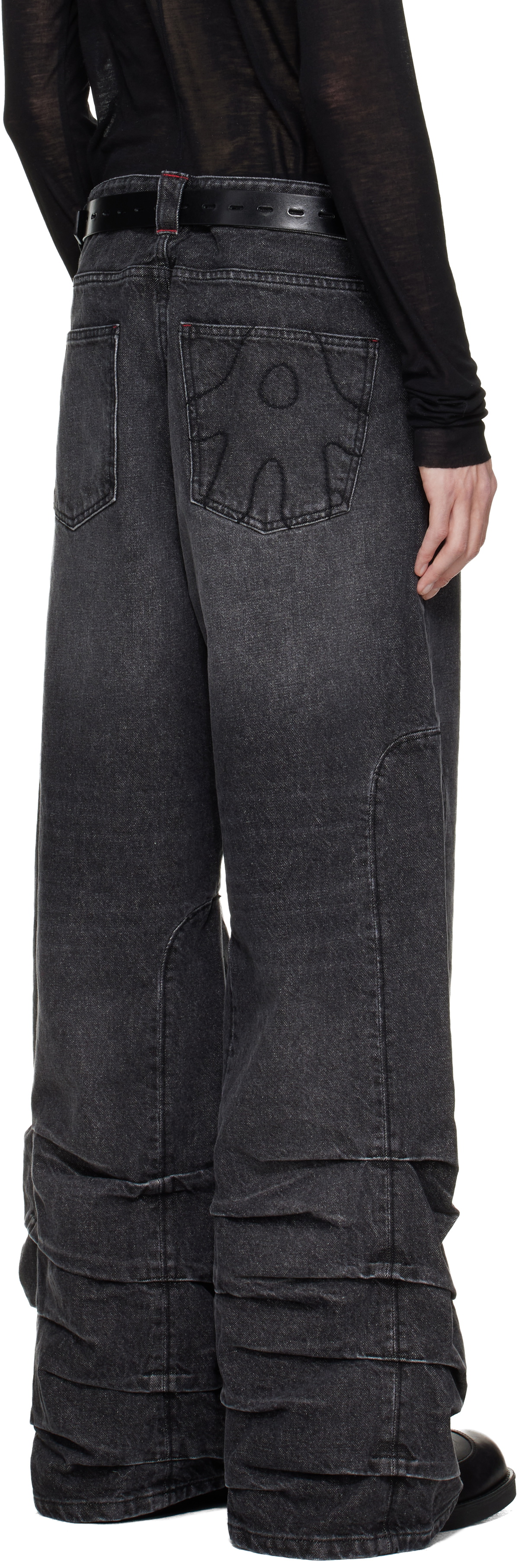 AVAVAV Black Smock Detailed Jeans