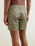 Orlebar Brown - Bulldog Passetto Straight-Leg Mid-Length Printed Swim Shorts - Green