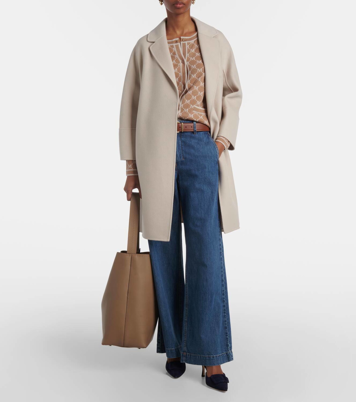 VIP【関税送料無料】希少 Max Mara Affari Wide Leg Jeans Affari high-rise wide-leg jeans in blue - Max Mara | Mytheresa