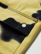 COME TEES - Camouflage-Print Denim Vest - Yellow