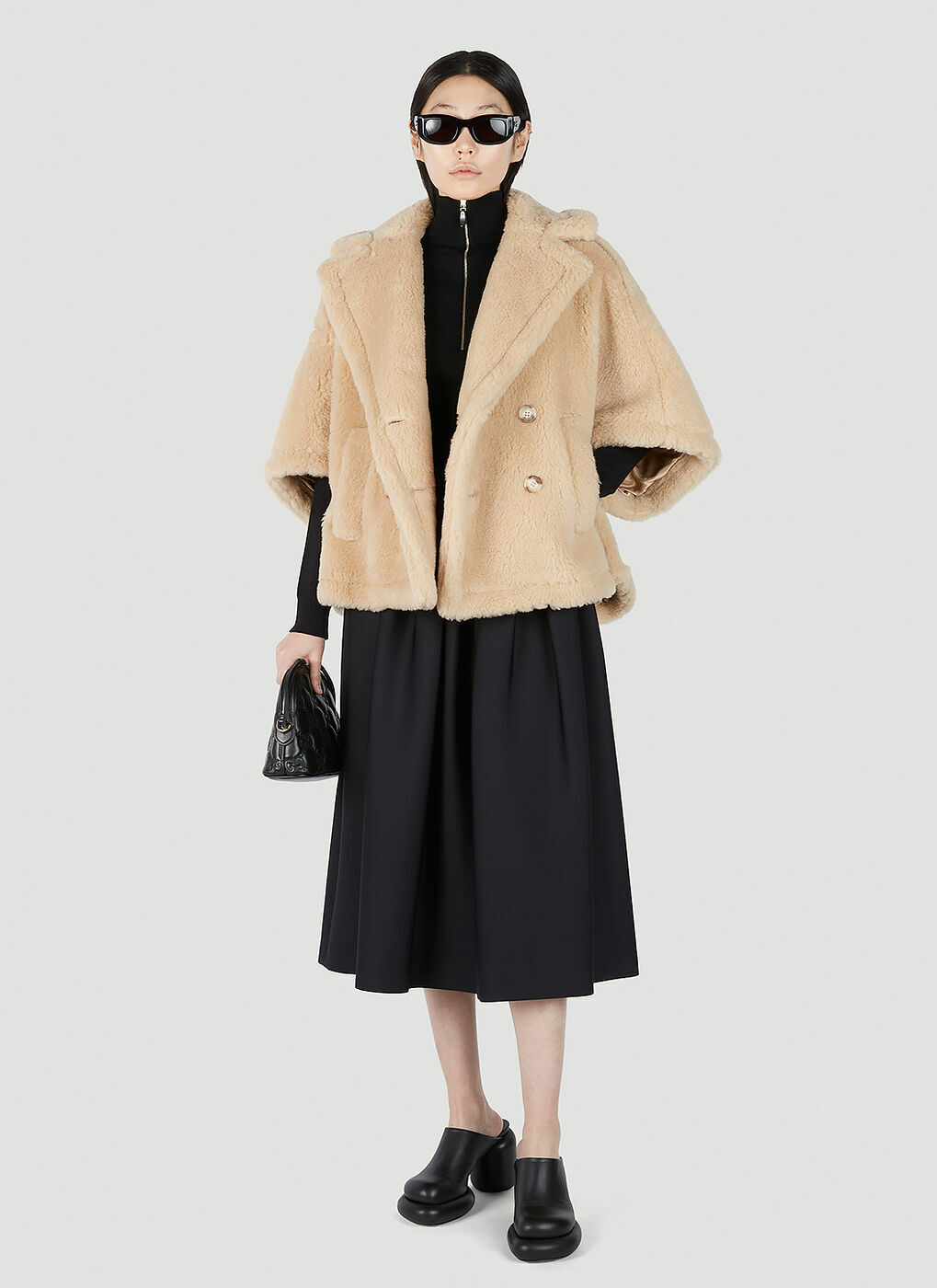 Max Mara - Adesso Cape Jacket in Beige Max Mara