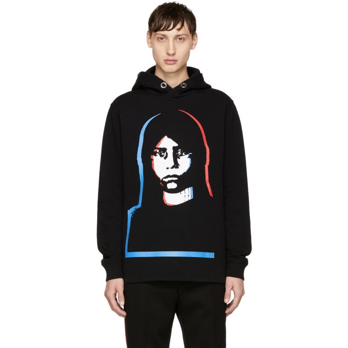 Givenchy Black Abstract Girl Hoodie Givenchy