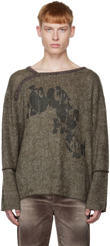 Photo: TheOpen Product SSENSE Exclusive Khaki Twist Sweater