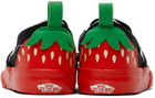 Vans Baby Black & Red Slip-On V Berry Sneakers