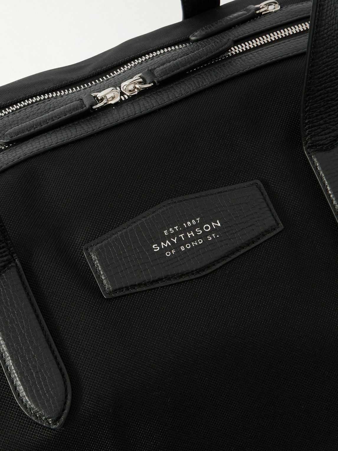Smythson - Norton Leather-Trimmed Canvas Weekend Bag