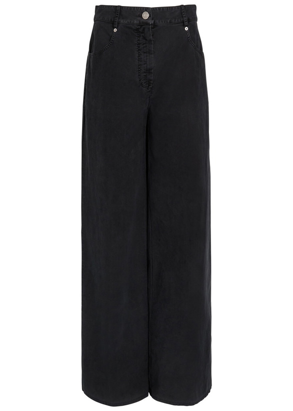 Photo: Forte_forte Wide-leg Brushed Cotton Trousers Navy