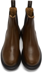 Alexander McQueen Brown Leather Chelsea Boots