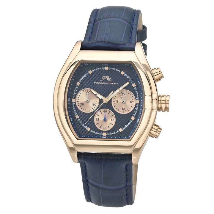Photo: Porsamo Bleu Roman Chronograph Quartz Blue Dial Mens Watch 1293CROL
