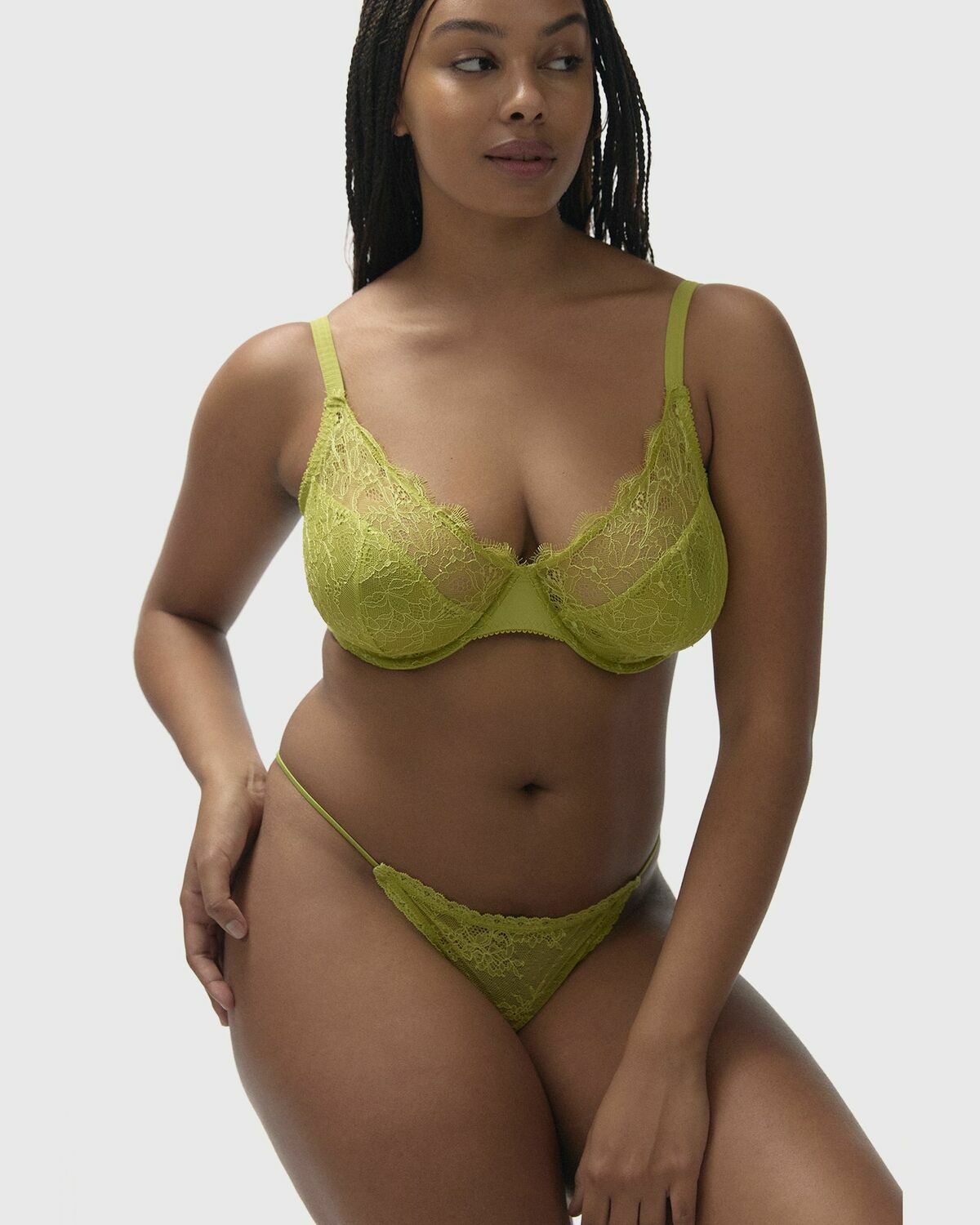 Love Stories Roomie Thong Green Womens Panty