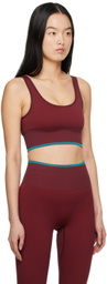 Outdoor Voices Burgundy Seamless Longline Bra