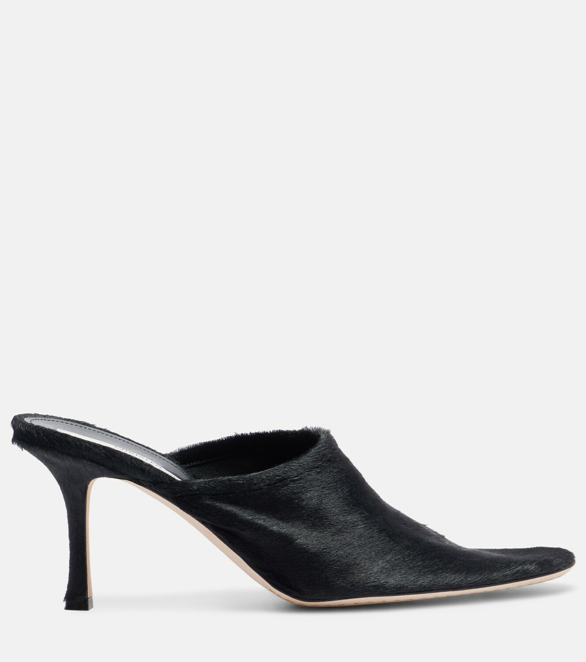 Christen Elipse 75 calf hair mules