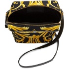 Versace Black and Gold Barocco Crossbody Bag