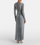 Missoni Striped lamé maxi dress