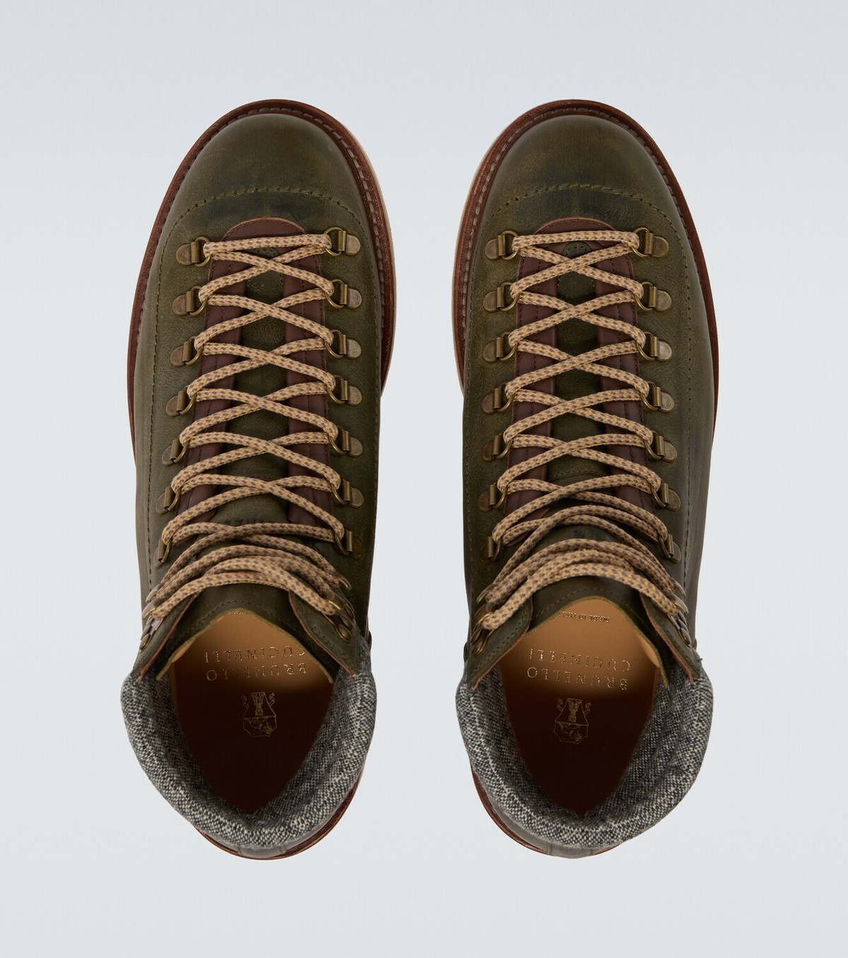 Brunello Cucinelli Leather lace-up boots