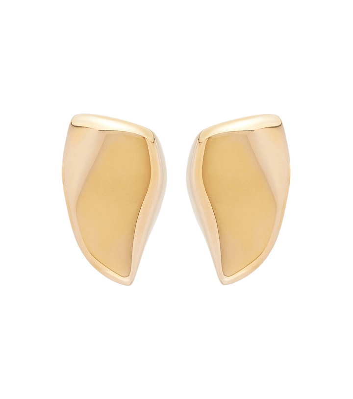 Photo: Bottega Veneta Prisma Small 18kt gold-plated earrings