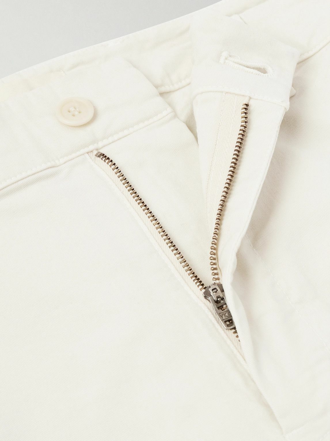 Nili Lotan - Alessio Straight-Leg Stretch Cotton-Blend Twill Trousers - White